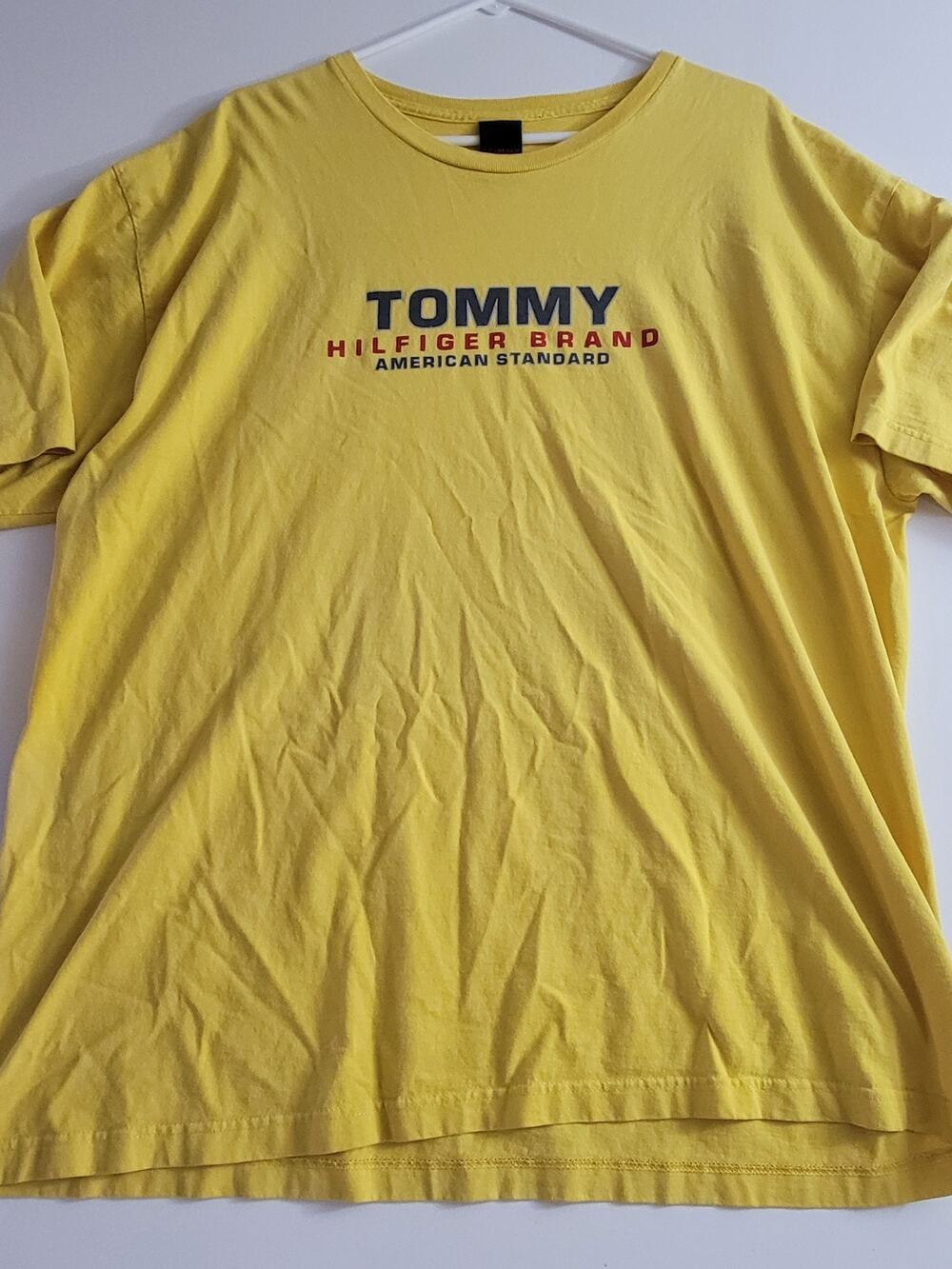 Vintage Tommy Hilfiger Tommy Jeans Shirt 2XL Hilfiger Brand Denim Yellow